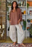 Vivienne Plaid Heathcliff Blouse Chestnut & Hazelnut